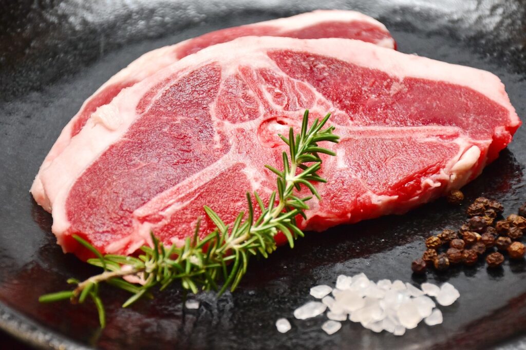 meat, lamb t-bone steak, hille, gourmets, sirloin, bone, not only from the mutton shop, delicious lamb, meat, meat, meat, meat, meat